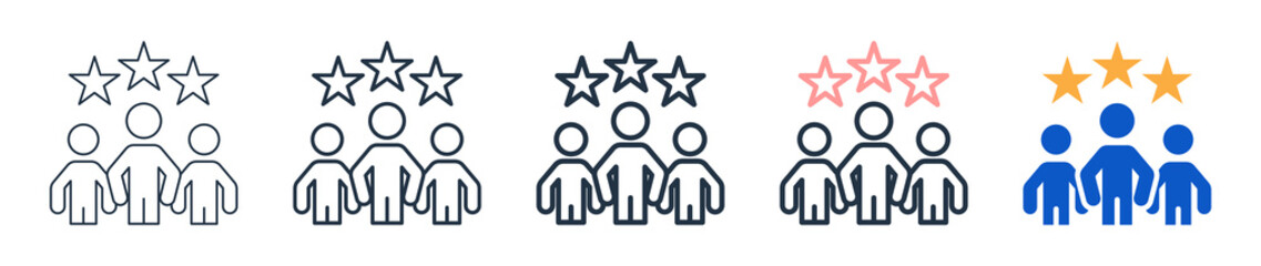 Team different style icons set vector illustration. 