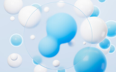 Abstract geometric shapes, abstract spheres, mobile phone wallpaper, desktop wallpaper, 3d rendering.