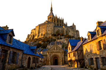 Mont Saint-Michel Abbey with Historic Village