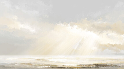 Fototapeta premium 雲間から差し込む神々しい光 