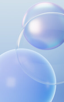 Abstract geometric shapes, abstract spheres, mobile phone wallpaper, desktop wallpaper, 3d rendering.