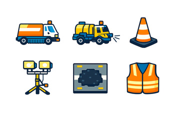 Construction and Roadwork Icons Set