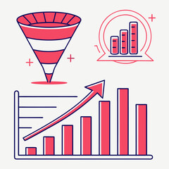 Growth Hacking Vector Illustration &ndash; User Acquisition and Startup Growth Concept