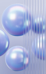 Abstract geometric shapes, abstract spheres, mobile phone wallpaper, desktop wallpaper, 3d rendering.