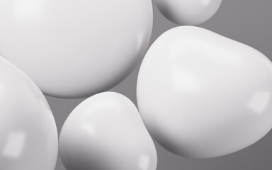 Abstract geometric shapes, abstract spheres, mobile phone wallpaper, desktop wallpaper, 3d rendering.