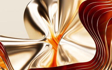 Gold abstract texture background, 3d rendering.