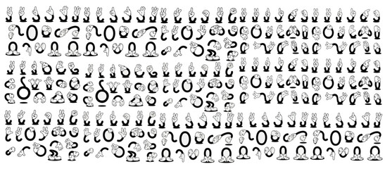 Retro cartoon legs and hands, Hands with gloves and feet with boots, various poses for characters, a set of poses, gestures, placement of hands and feet. Mascot character set. Cartoon set of limbs © Sabbir Rahman Sadid