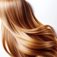 Fototapeta premium Long, flowing golden hair in soft waves.