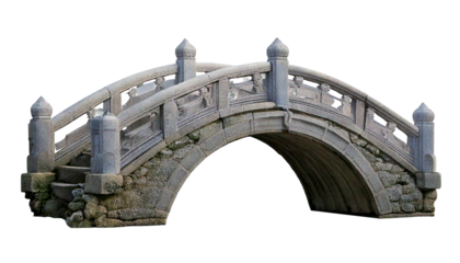 Concrete bridge isolated on transparent or white background