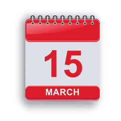 March 15 Monthly Calendar Daily Page Simple Format