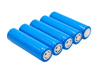 Five Blue Lithium-ion AA Batteries