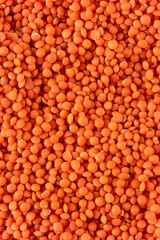 red lentils background