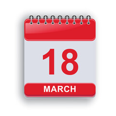 March 18 Daily Planner Sheet Elegant Clean Layout