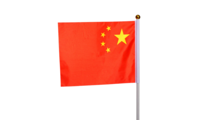 Flag of China Isolated on Transparent or White Background