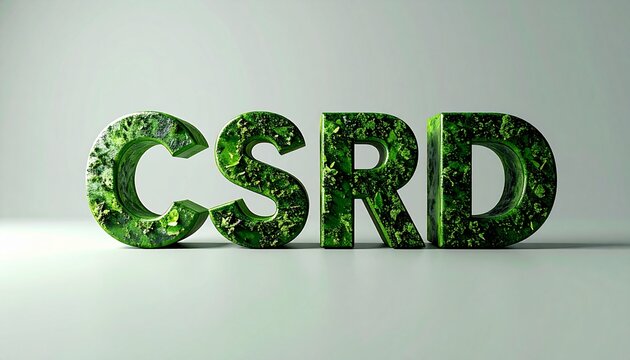 Conceptual green growth with Corporate Sustainability Reporting Directive CSRD text for ESG business