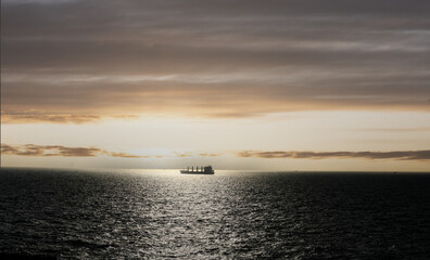 Industrial and cruise port of Naples in Italy