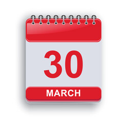 March 30 Daily Planner Sheet Modern Minimal Design