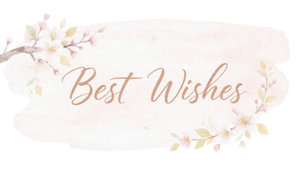 Obraz premium Best Wishes Floral Design