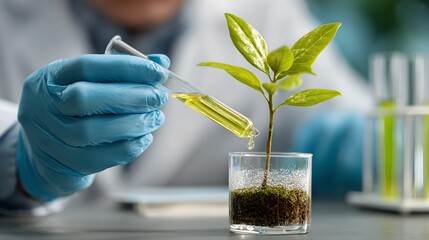 Innovative laboratory research on plant growth, biotechnology, and environmental science showcasing scientific experiments, development, and ecological testing