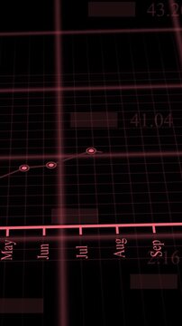 Creative 3d business growth infograph with animated chart for stock progress