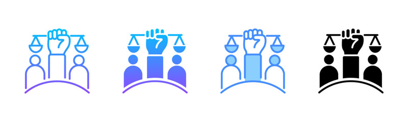 Civil Rights Multi Style Icon Set