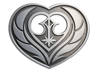 silver heart with wings