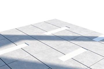 Gray Tiled Floor with White Accents and Shadows