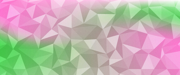 Light Pink, Green vector of small triangles on white background. Illustration of abstract texture of triangles. Pattern design for banner, poster, cover.