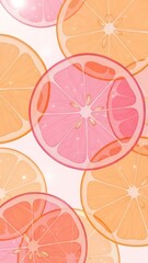 Colorful Citrus Fruit Slices Background Orange Pink Vibrant. Concept featuring citrus, fruit, slices, orange, pink.