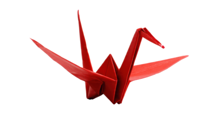 Red Origami Crane