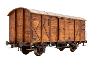Vintage Wooden Railway Passenger Carriage
