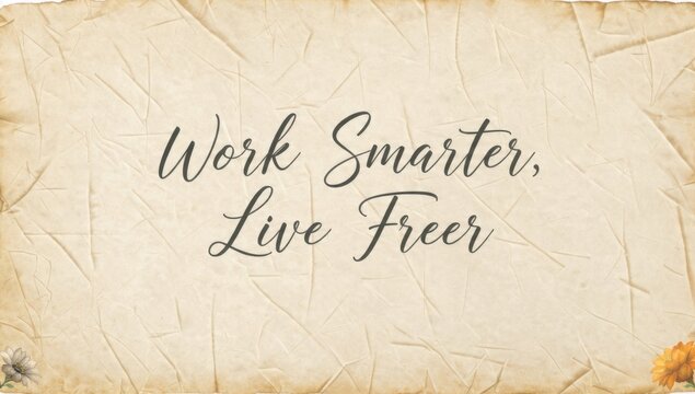 Work Smarter, Live Freer - Inspirational Quote