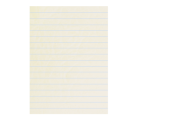  isolated sheet of paper on a transparent background