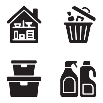 Organized decluttered home icon representing clean living space