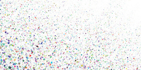 Seamless white geometric halftones pattern