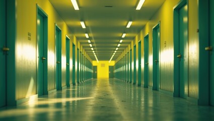 Liminal Dreamcore Hallway with Warm Light and Silence