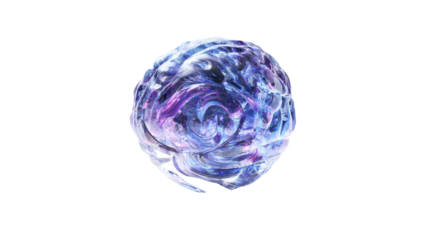 Abstract sphere with swirling colors