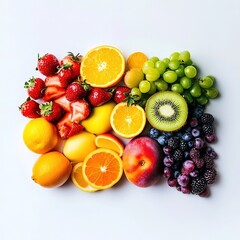 Colorful array of fresh fruits