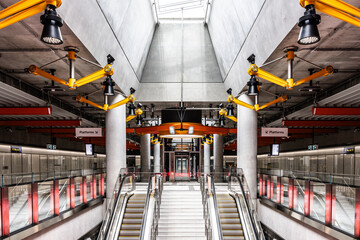 MELBOURNE, AUSTRALIA - DECEMBER 3, 2025: Newly opened Arden underground train station