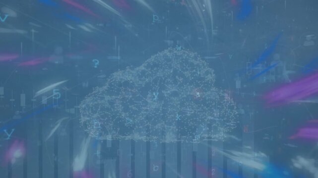 Animation of glowing circuit board human blue light decoration