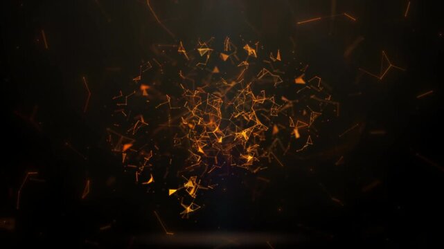 Virtual dots and lines connecting brain videos symbolize artificial intelligence.