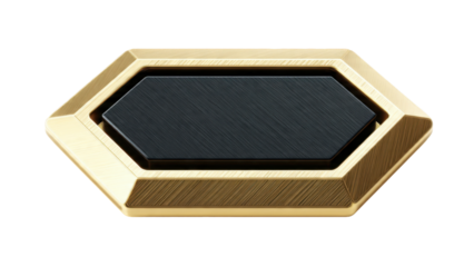 Elegant Gold and Black Hexagon Shape