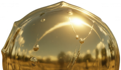 Gold Drop png Liquid Metal cutout Shiny Bubble png Metallic Orb cutout Golden Globule png Reflective Sphere cutout Liquid Gold png Polished Drop