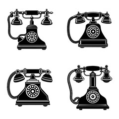 Vintage Telephone Icons Collection