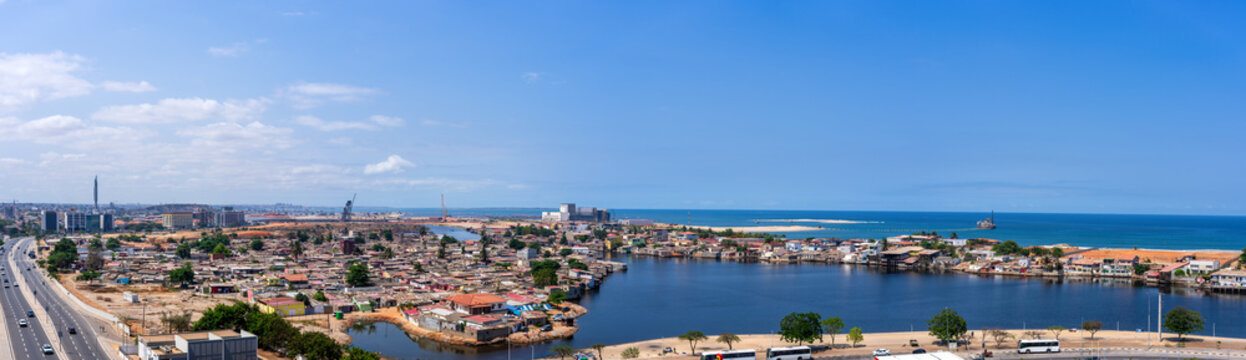 Panoramic view of Luanda, the capital of Angola in Africa