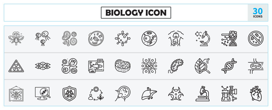 Biology icon and icon pack. This icon representing laboratory research and scientific experimentation. Ideal for education, science labs, medical research.