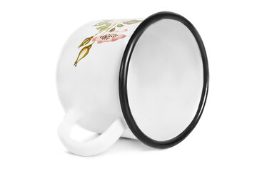 Enameled mug isolated
