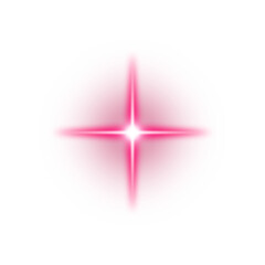 Obraz premium Glowing pink star symbol isolated on transparent background