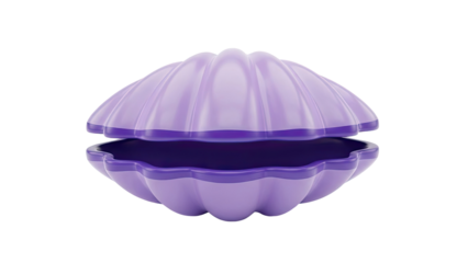 Open Purple Clam Shell Container