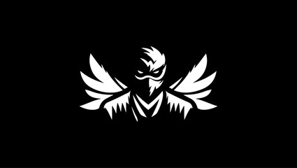 Obraz premium lando norris vector logo, military black and white isolated icon, vanguardvalor mascot emblem, army minimalist and flat logo, ninja vector, wolf origami, dergonic, viking warrior barbarian logo, vecto